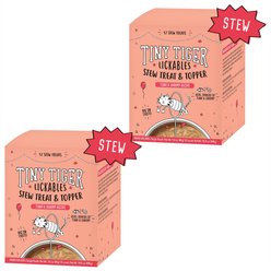 Tiny Tiger Lickables Stew Tuna & Shrimp Recipe Cat Treat & Topper, 1.4-oz pouch, bundle of 24