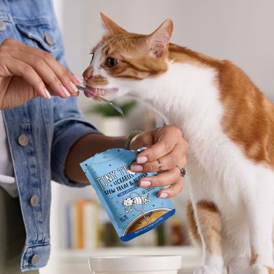 Show full view: Tiny Tiger Lickables Stew Tuna & Whitefish Recipe Cat Treat & Topper, 1.4-oz pouch, bundle of 24  slide 8 of 10