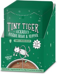 Tiny Tiger Lickables Bisque Tuna & Chicken Recipe Cat Treat & Topper, 1.4-oz pouch, bundle of 24 