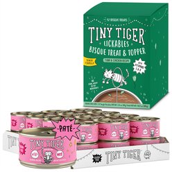 Tiny Tiger Pate Salmon Canned Food + Lickables Senior Formula Tuna & Chicken Recipe Bisque Cat Treat & Topper