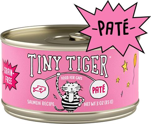 Show full view: Tiny Tiger Pate Salmon Canned Food + Lickables Senior Formula Tuna & Chicken Recipe Bisque Cat Treat & Topper slide 2 of 9