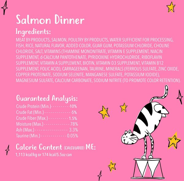 Show full view: Tiny Tiger Pate Salmon Dinner Canned Cat Food, 5.5-oz can, case of 24 slide 7 of 11