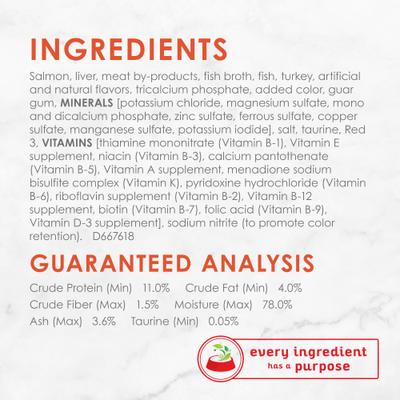 Show full view: Tiny Tiger Pate Salmon Recipe Grain-Free Canned Food + Fancy Feast Classic Savory Salmon Feast Canned Cat Food slide 7 of 9