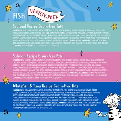 Show full view: Tiny Tiger Pate Seafood Variety Pack Canned Food + Lickables Variety Pack Bisque Cat Treat & Topper slide 4 of 9