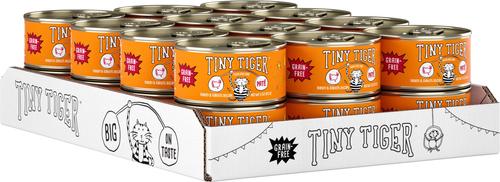 Show full view: Tiny Tiger Pate Turkey & Giblets Recipe Grain-Free Canned Cat Food, 3-oz, case of 24 + Fancy Feast Classic Turkey & Giblets Feast Canned Cat Food, 3-oz, case of 24 slide 7 of 9