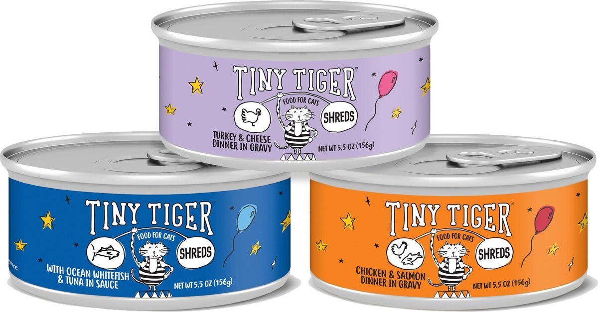 Tiny Tiger Savory Shreds In Gravy Variety Pack Canned Cat Food