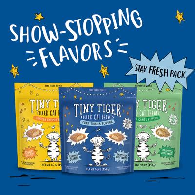 Show full view: Tiny Tiger Tuna Tidbits Flavor Filled Crunchy Cat Treats, 16-oz bag slide 5 of 7