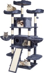 Tinyhomie Indoor 68.5-in Modern Cat Tree, Dark Gray slide 1 of 6