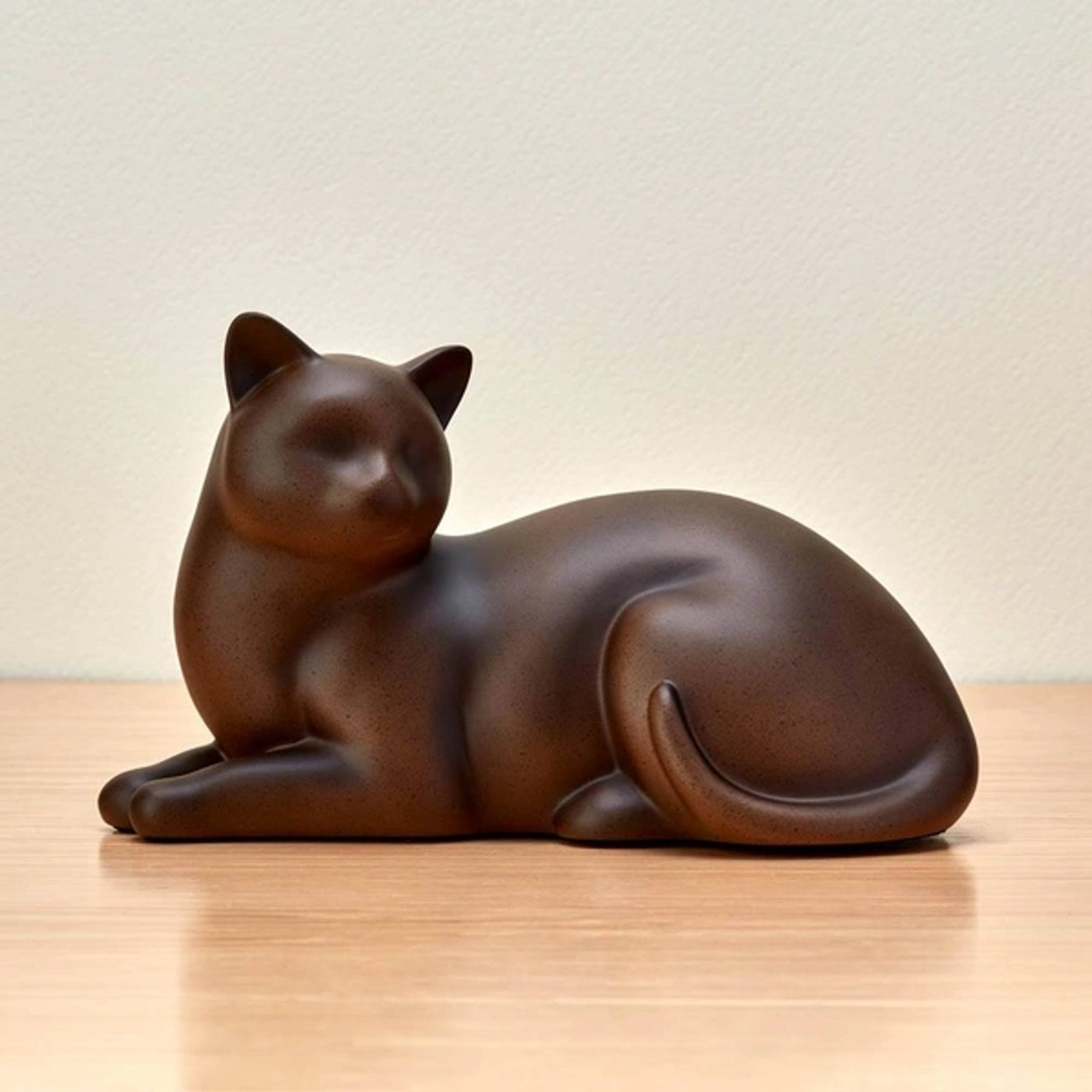 Titan Casket Cozy Cat Urn, Brown