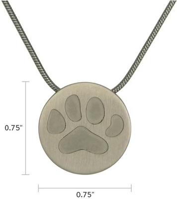 Show full view: Titan Casket Cremation Necklace, Big Paw, Pewter slide 3 of 3