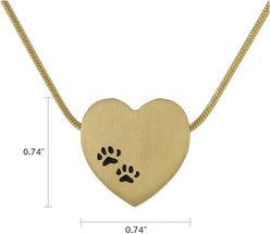 Titan Casket Cremation Necklace, Heart, Bronze slide 2 of 3