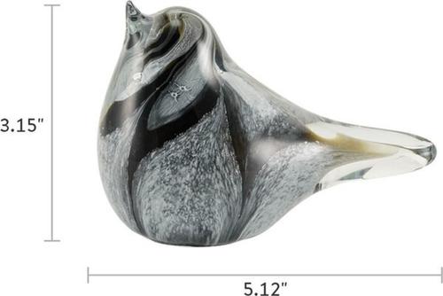 Show full view: Titan Casket Glass Songbird Keepsake Urn, Onyx slide 2 of 3