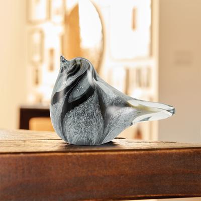 Show full view: Titan Casket Glass Songbird Keepsake Urn, Onyx slide 3 of 3