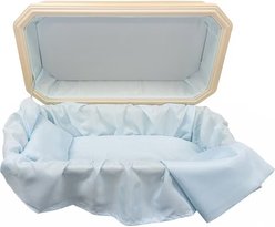 Titan Casket Platinum Pet Casket, Almond, Blue, Large
