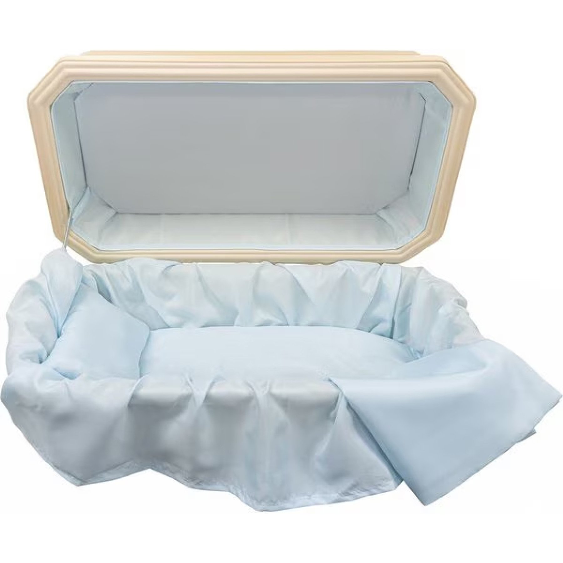 Titan Casket Platinum Pet Casket, Almond, Blue, Medium