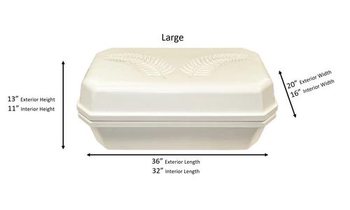 Show full view: Titan Casket Platinum Pet Casket, Almond, Cream, Large slide 5 of 6