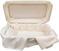 Titan Casket Platinum Pet Casket, Almond, Cream, Medium