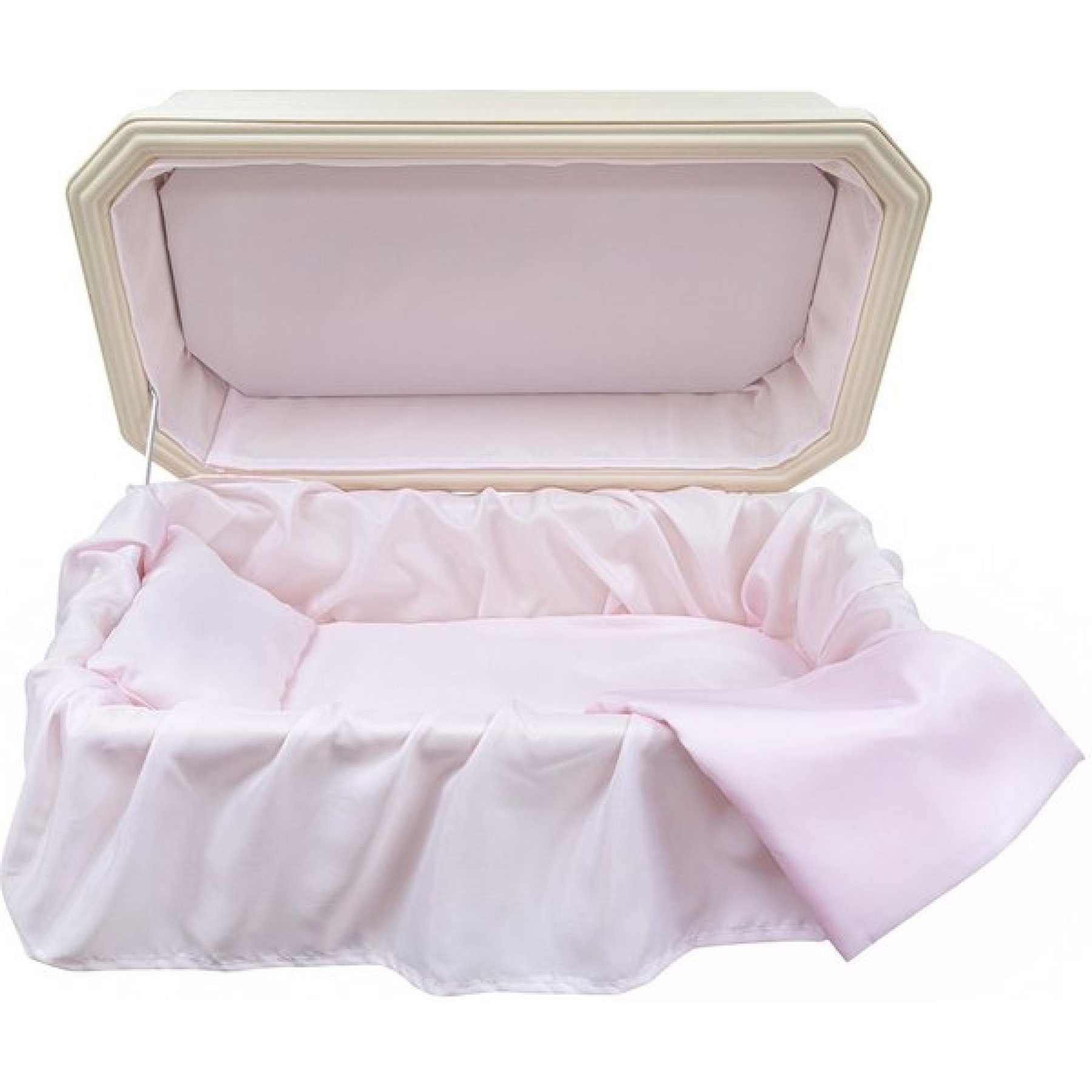 Titan Casket Platinum Pet Casket, Almond, Pink, Large