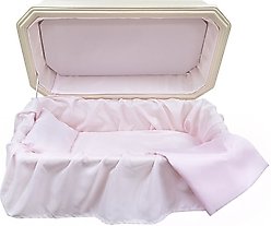 Titan Casket Platinum Pet Casket, Almond, Pink, Medium slide 1 of 4
