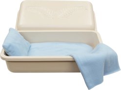 Titan Casket Standard Pet Casket, Almond, Blue, Small
