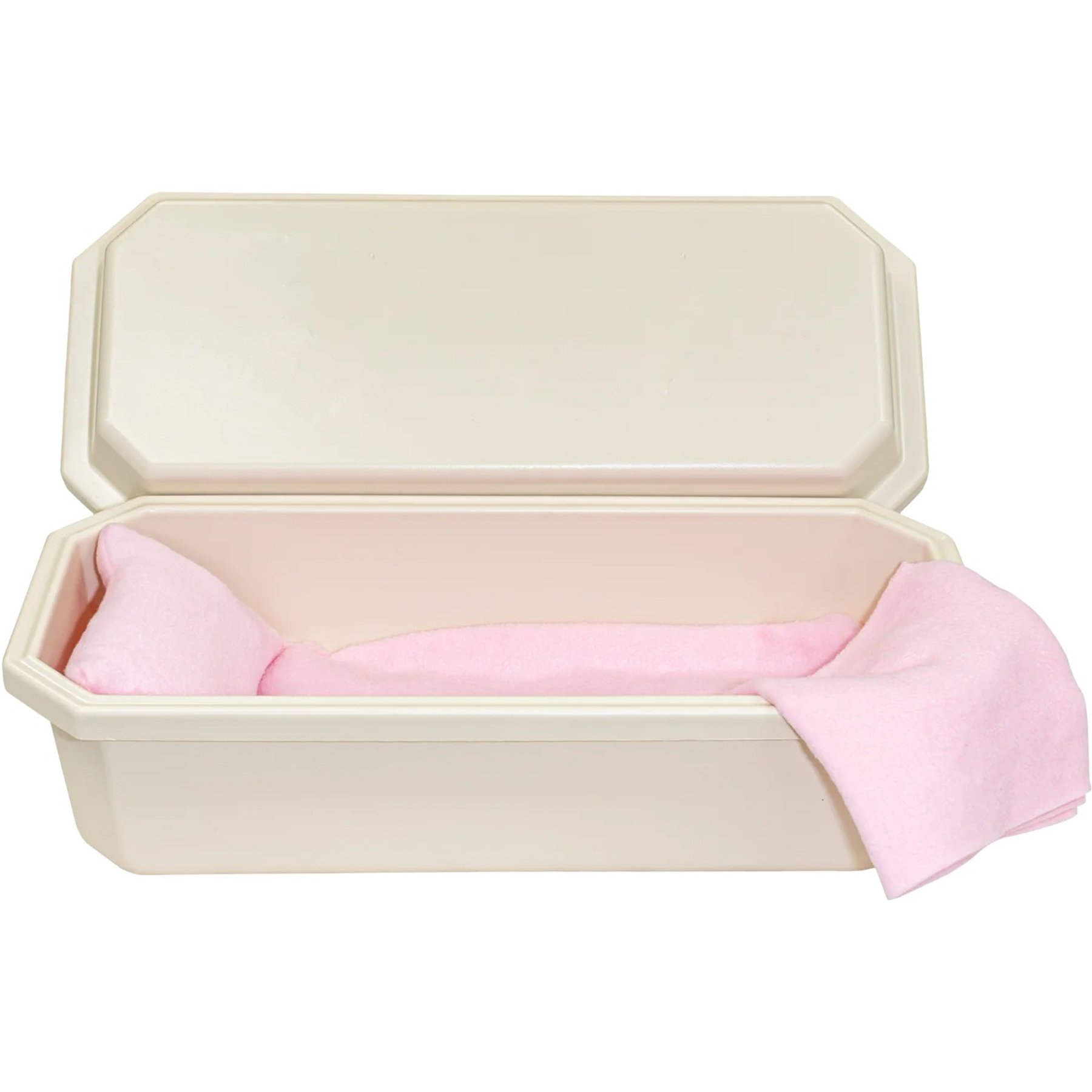 Titan Casket Standard Pet Casket, Almond, Pink, Medium