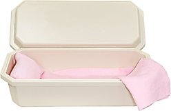 Titan Casket Standard Pet Casket, Almond, Pink, X-Large