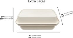 Titan Casket Standard Pet Casket, Almond, Rainbow Paw Print, X-Large slide 2 of 4