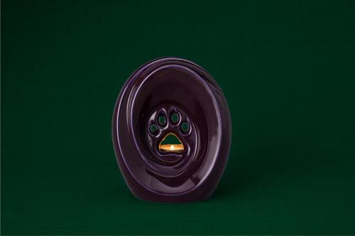 Show full view: Titan Casket Tranquil Paws Ceramic, Violet slide 3 of 5