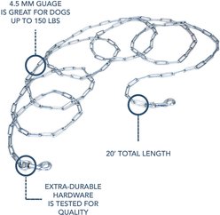 Titan Welded Link Chain Dog Tie Out, 15-ft, 4.5 mm slide 2 of 2