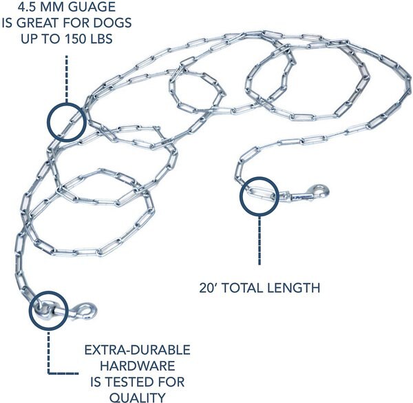 Titan Welded Link Chain Dog Tie Out