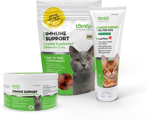 Show full view: Tomlyn Immune Support Hickory Flavored Soft Chews Immune Supplement for Cats, 30 count bag slide 4 of 8