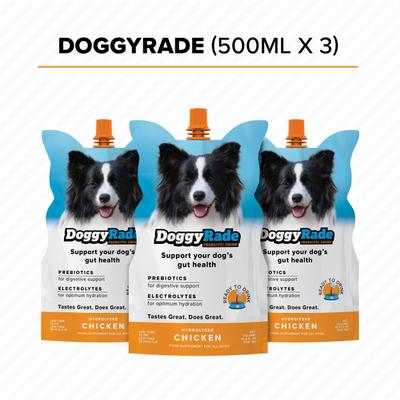 Show full view: DoggyRade Prebiotic Chicken Flavored Digestive Supplement for Dogs, 500-mL pouch, pack of 6 slide 1 of 7
