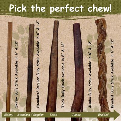 Show full view: Top Dog Chews 12" Odor-Free Angus Beef Bully Stick Dog Treats, 10 count slide 7 of 8