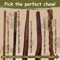 Top Dog Chews 12-in Thin Beef Bully Stick Dog Treats, 6 count slide 2 of 6