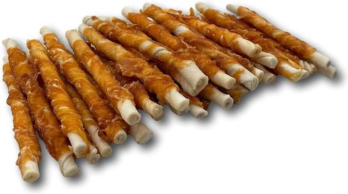 Show full view: Top Dog Chews 5-in Chicken Rawhide Twist Dog Natural Chew Treats, 50 count slide 4 of 5