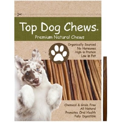 Top Dog Chews Top Dog Chews 6-in Thin Beef Bully Stick Dog Treats, 6 count