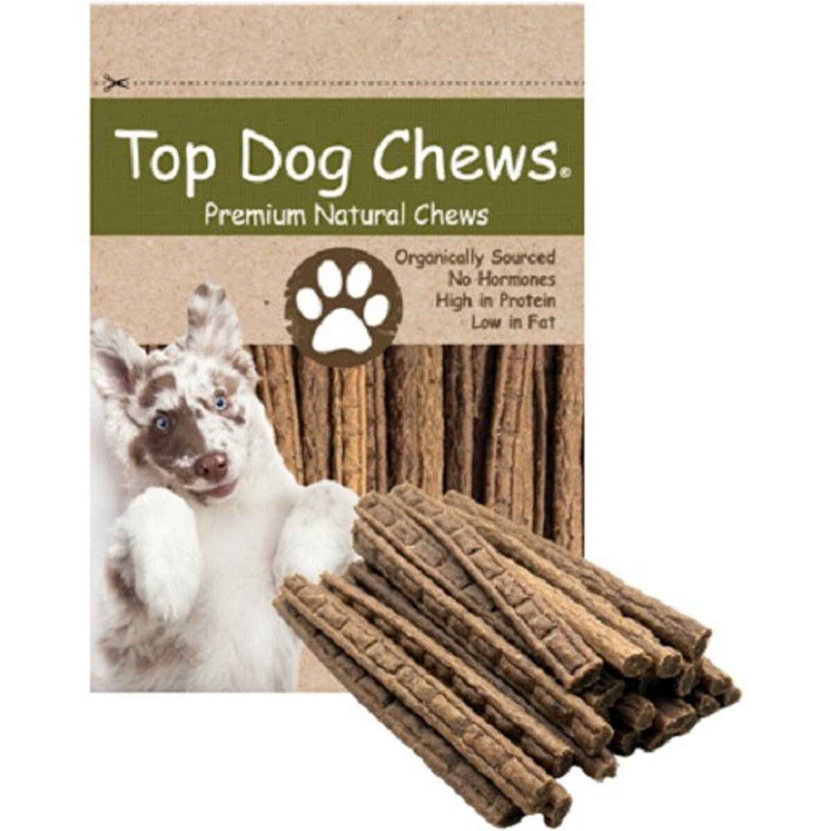 Top Dog Chews 6-in Turkey Jerky Dog Treats, 50 count