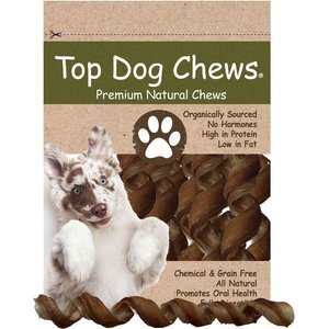 Top Dog Chews 8-10" Bully Stick Thick Spirals Dog Treats, 20 count