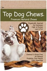 Top Dog Chews Braided 5 to 6-inch Bully Sticks Dog Treats, case of 5