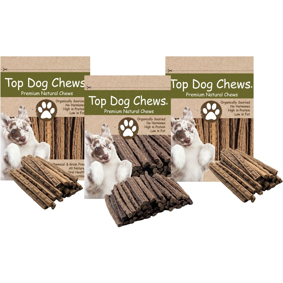 Top Dog Chews Bulk Jerky Bundle Dog Treats, 150 count