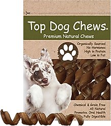 Top Dog Chews Bully Stick Spirals Dog Treats, 25 count