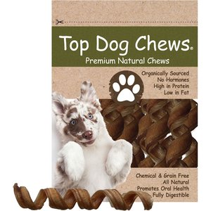 Top Dog Chews Bully Stick Spirals Dog Treats, 25 count