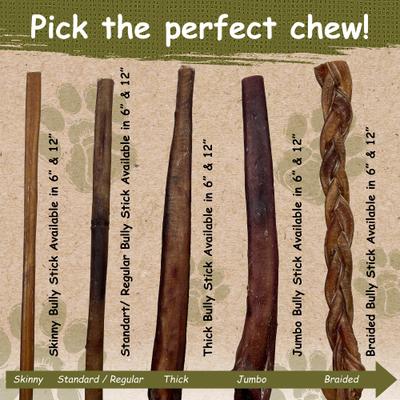 Show full view: Top Dog Chews Jumbo Angus 12-in Beef Bully Stick Dog Treats, 5 count slide 5 of 8