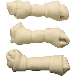 Top Dog Chews Knotted Rawhide Dog Bones, 8-10 inch, 3 count
