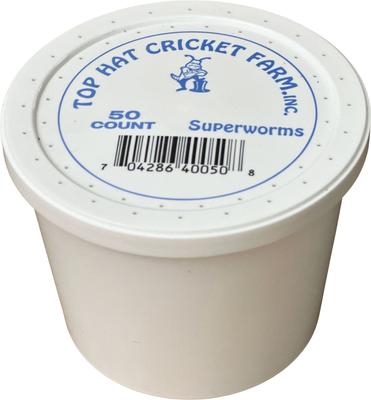 Show full view: Top Hat Crickets Superworms Reptile Food, 50 count slide 8 of 9
