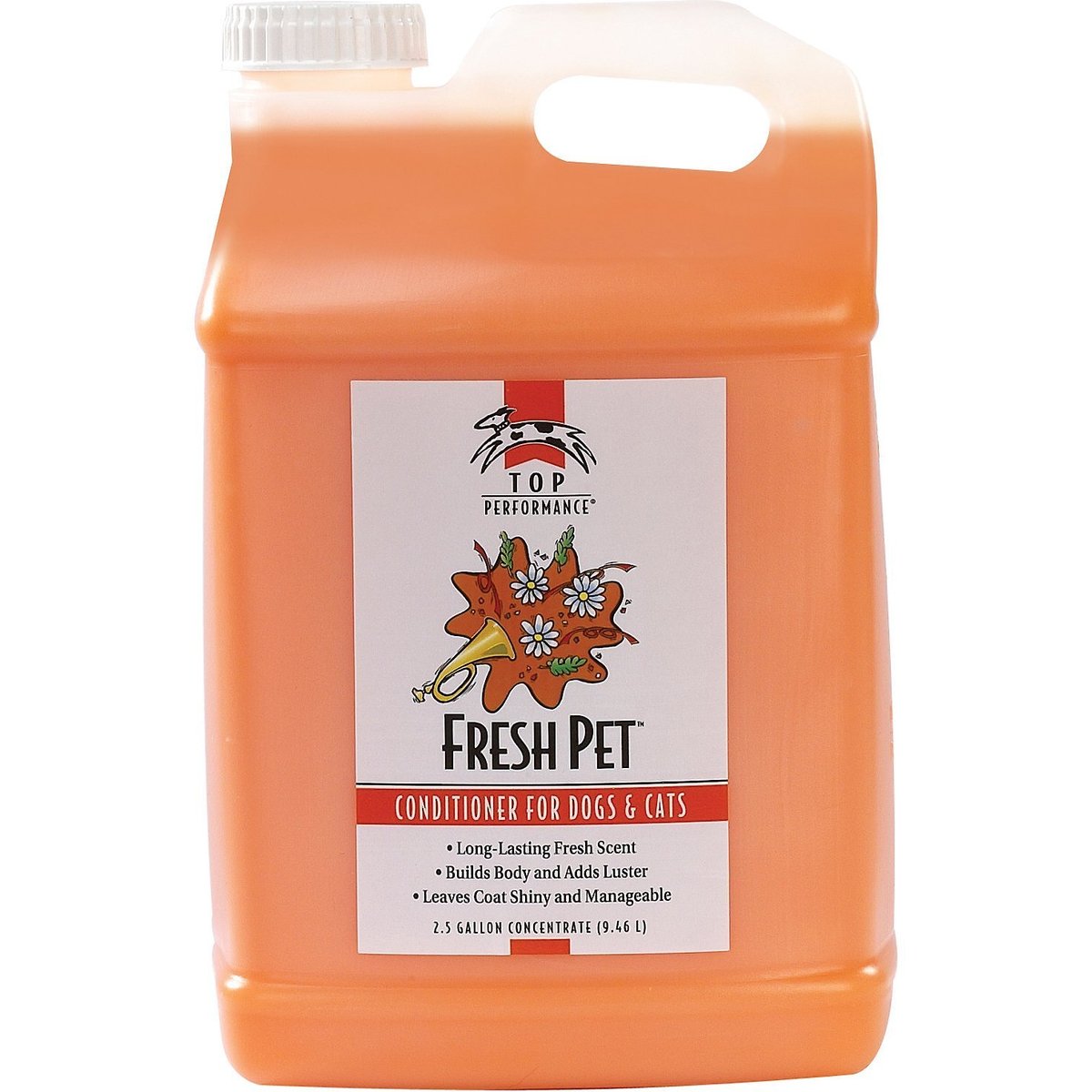 Top Performance Fresh Pet Conditioner for Dogs & Cats, Fresh Scent, 2.5-gallon concentrate bottle