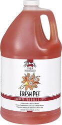 Top Performance Fresh Pet Shampoo for Dogs & Cats, Fresh Scent, 1-gallon concentrate bottle