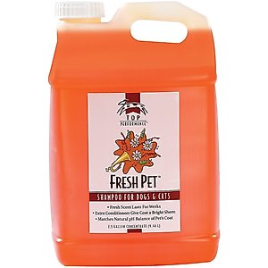 Top Performance Fresh Pet Shampoo for Dogs & Cats, Fresh Scent, 2.5-gallon concentrate bottle