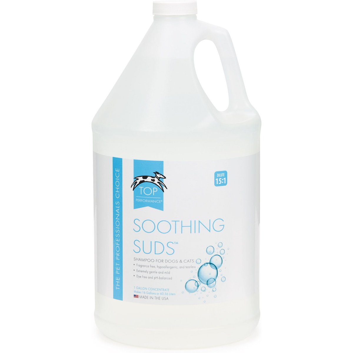 Top Performance Soothing Suds Dog & Cat Shampoo, 1-gal bottle