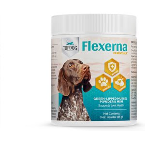 TopDog Health Flexerna Essentials Powder Joint Supplement for Dogs, 3-oz jar